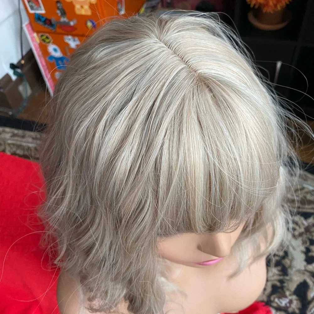 CLEARANCE born blonde short bob wig w bangs